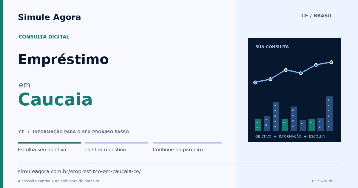 Ilustração de Empréstimo para Caucaia / CE — Simule Agora.