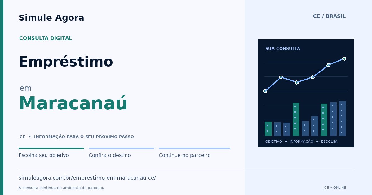Ilustração de Empréstimo para Maracanaú / CE — Simule Agora.