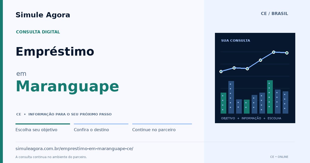 Ilustração de Empréstimo para Maranguape / CE — Simule Agora.