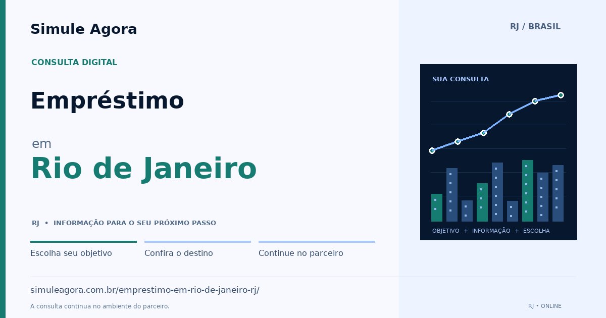Ilustração de Empréstimo para Rio de Janeiro / RJ — Simule Agora.