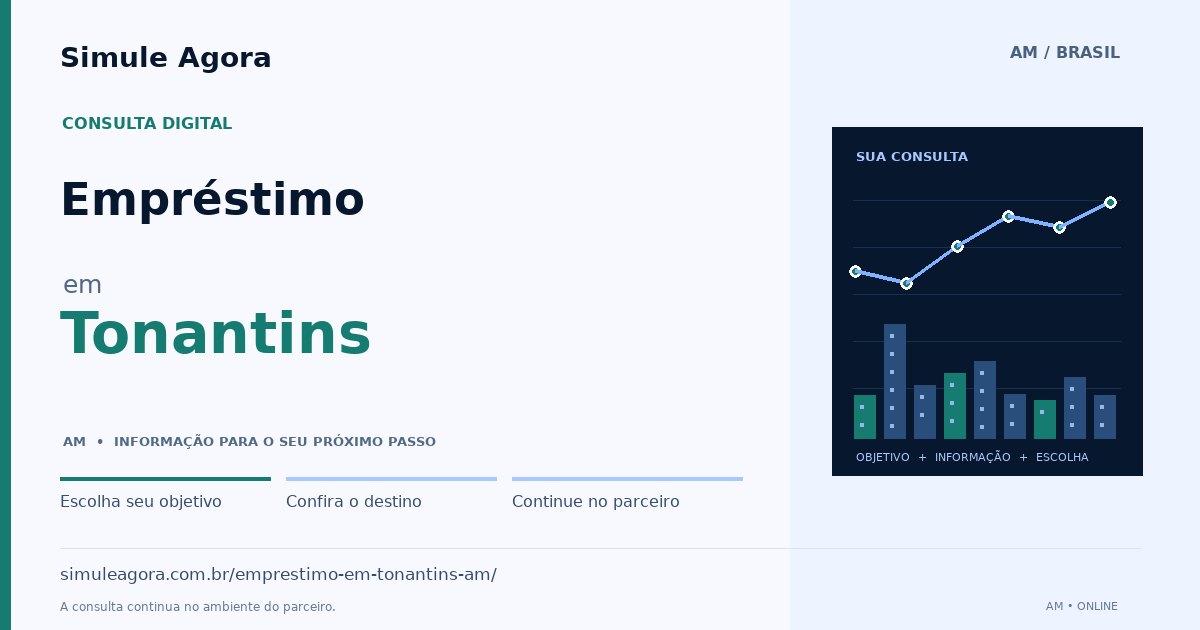 Ilustração de Empréstimo para Tonantins / AM — Simule Agora.