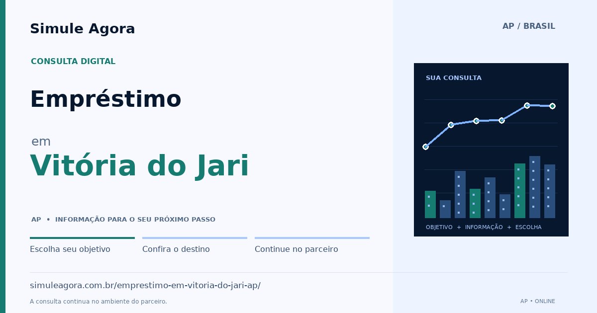 Ilustração de Empréstimo para Vitória do Jari / AP — Simule Agora.